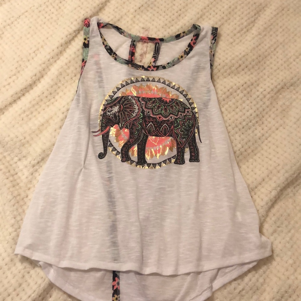 Colorful elephant tank top